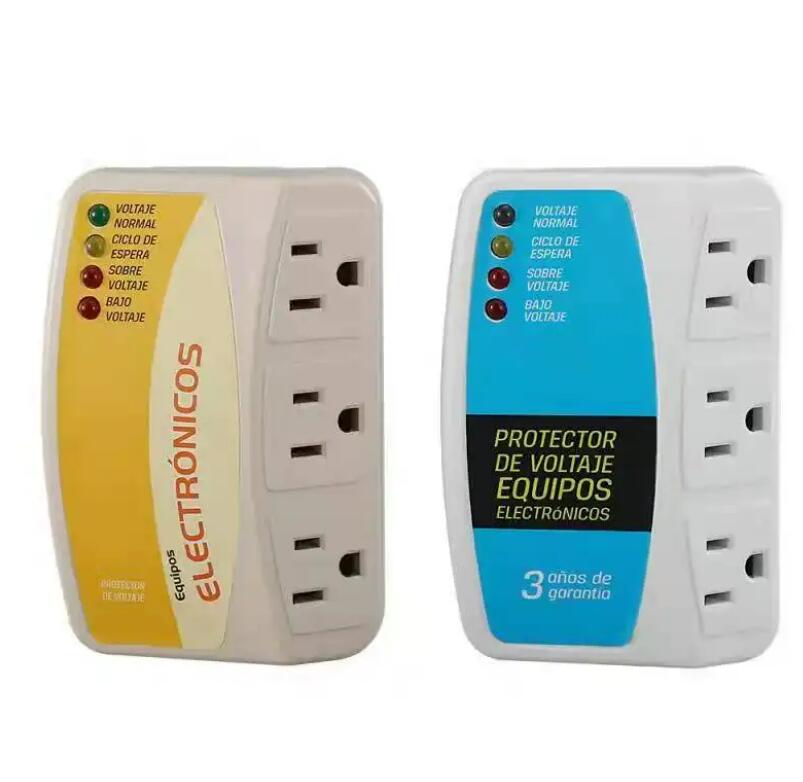 3outlet 120v 12A voltage protector voltage plug and socket surge protector de voltaje Home voltage protector