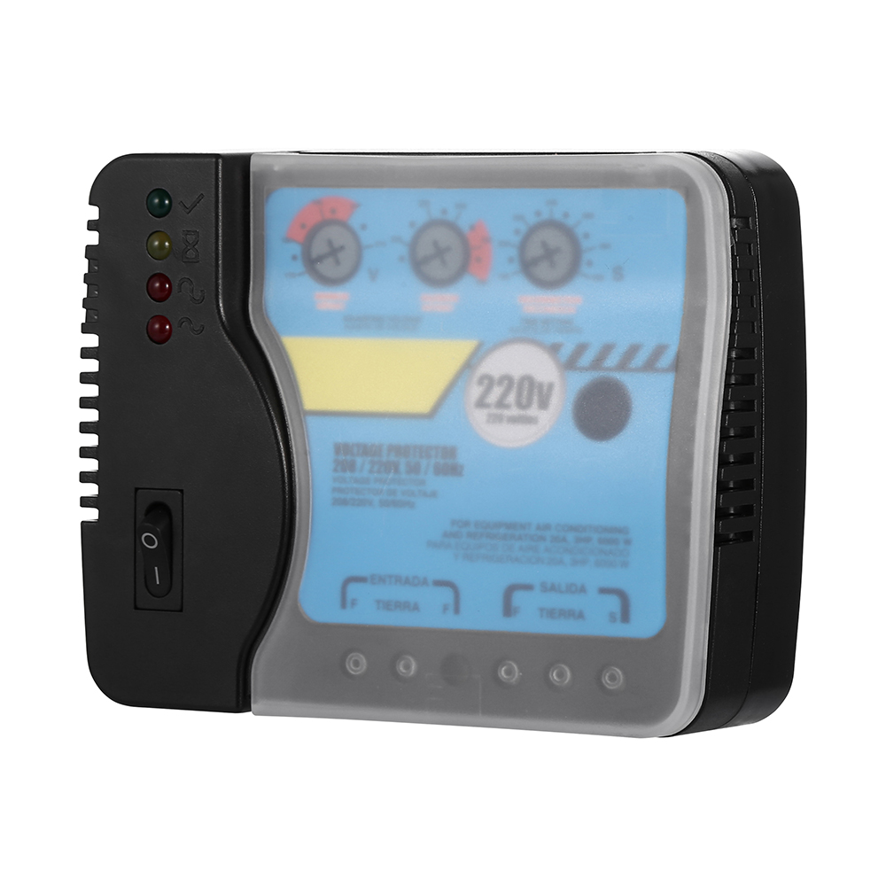 220V 30A air conditioner voltage protector Black automatic voltage protector